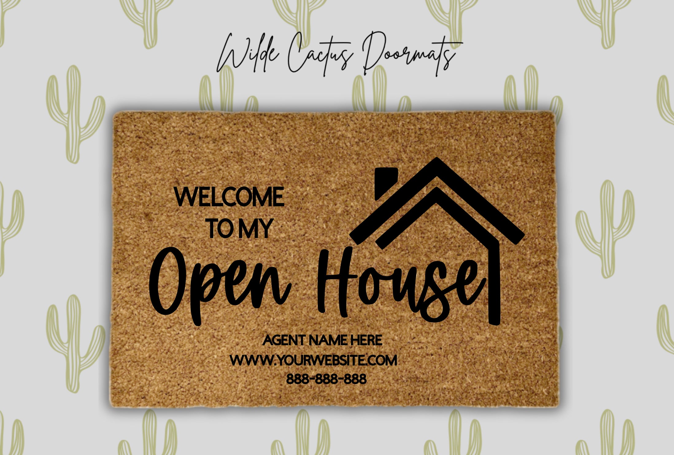 Welcome to My Open House, House Outline, Custom Info