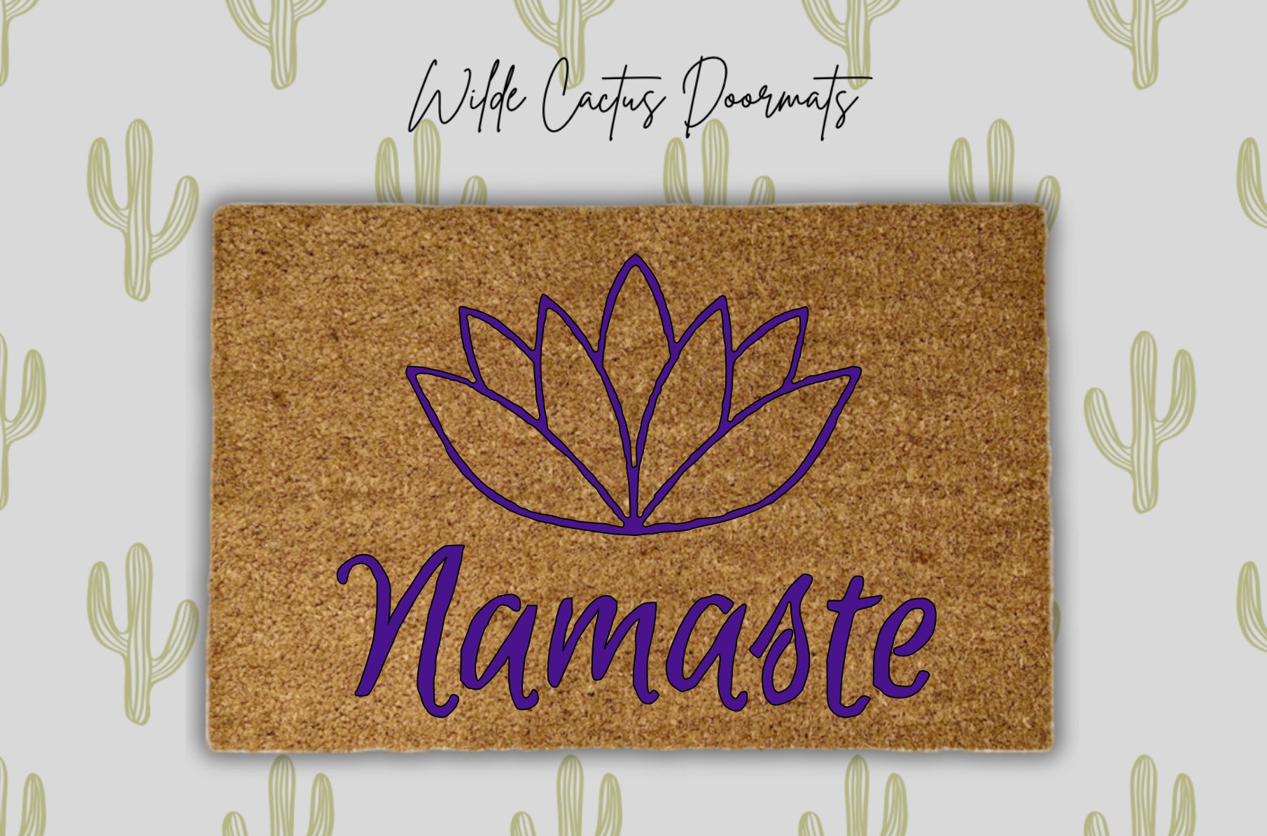 (Hindi) Namaste + Large Lotus Flower