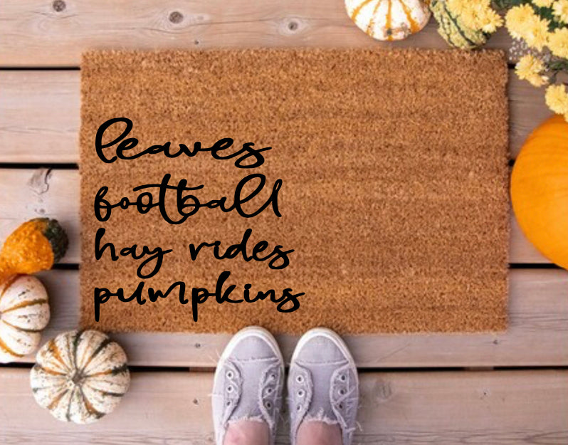 Leaves, Football, Hay Rides, Pumpkins